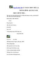 MỘT CHÙM THƠ DẤU NHỚ