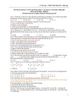 ĐỀ THAM KHẢO TUYỂN SINH ĐẠI HỌC MÔN: SINH HỌC, KHỐI B             , CAO ĐẲNG NĂM HỌC 2008-2009 MÔN: SINH HỌC, KHỐI B  ĐỀ 4