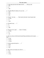 Bài tập Đại từ