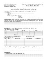 Biên bản TK HĐ + DS HĐ thi