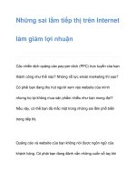 những sai lầm tiếp thị trên internet làm giảm lợi nhuận