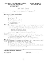 ĐÊ VÀ ĐÁP ÁN THI HK1