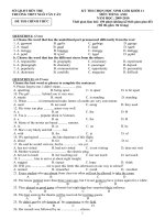 Đề thi chọn HS giỏi TA K11