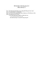 Đề thi khảo sát kì I sinh 9