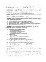 Đề thi HSG Anh văn 2008