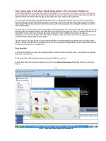 Hướng dẫn sử dụng PM quay phim Desktop Camtasia Studio 6