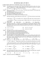 Đề thi thử đại học lần 8( có đáp án)