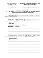 Biên bản kiểm tra phổ cập cấp huyện