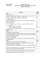 HƯỚNG DẪN CHẤM KHẢO SÁT SINH GIỎI LỚP 8