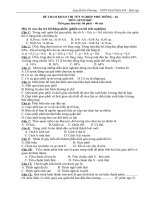 ĐỀ THAM KHẢO THI TỐT NGHIỆP PHỔ THÔNG - 04 MÔN: SINH HỌC