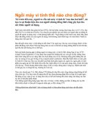 TƯ THẾ NGỒI MÁY VI TÍNH