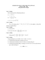 Đề kiểm tra học kì II, lớp 10 NC