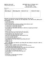 Đề thi khoa học kì I