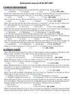 tỏng họp hydrocacbon trong cac de thi 2007-2009