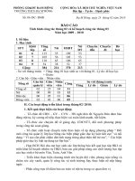 Báo cáo công tác tháng 2