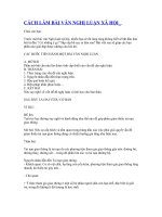 Cách làm văn nghị luận xà hội