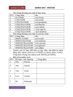 Amino axit  - peptit - protein