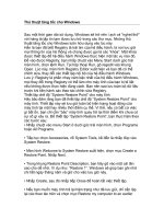 Thủ thuật tăng tốc cho Windows