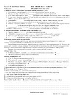 DE KIEM TRA 1 TIET LAN 3 ANH 9(2009-2010)