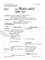 Unit 1. Back to school