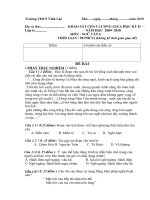 đề- đáp án khảo sát giữa kì 2- văn 6