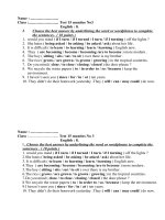 kiểm tra 15 phút TA 8-9 số 3 cuc hay