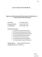 Nghiên cứu đa hình di truyền quần thể ký sinh trùng Plasmodium vivax ở tỉnh Quảng Trị bằng kỹ thuật sinh học phân tử