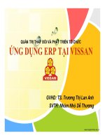 Thuyết trình quản trị thay đổi và phát triển tổ chức: Ứng dụng ERP tại Vissan