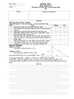 Đề kiểm tra chương 2 hình học