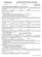 Khối THPT Chuyên ĐH Vinh - Thi thử lần 2 - 2009