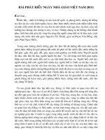 Bài phát biểu của PHHS nhân dịp 20/11