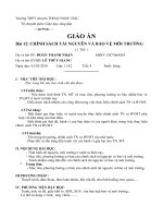 chính sách tài nguyên và bảo vệ môi trường