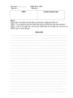 Kiểm tra 1 tiết sinh học 6 HK II