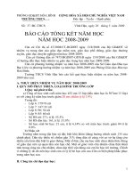 Báo cáo tổng kết năm học 2008 - 2009)