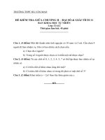 ĐỀ KT CHƯƠNG GIỮA CHƯƠNG I I (Đ.SỐ 11-NC)