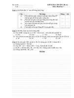 kiểm tra tập trung chương 3