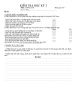 Kiểm tra HK II Công dân 9