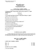 Đề Khảo sát kì 1 Văn 8 NH 07 - 08