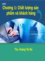chương1  chất lượng sản phẩm và khách hàng
