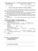 Mẫu báo cáo tổng kết năm học