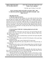 Báo cáo môn vật lý năm học 2008 -2009