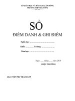 Bìa sổ điểm Nghề PT