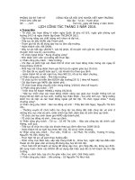 Lịch công tác tháng 03.2010