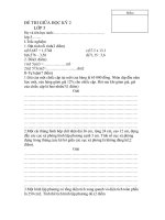 tự giải đề thi toán giữa kì 2