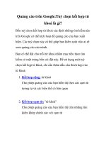 quảng cáo trên google tuỳ chọn kết hợp từ khoá là gì