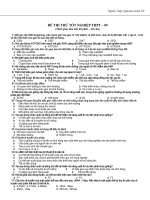 ĐỀ THI THỬ TỐT NGHIỆP THPT  số 09 môn SINH