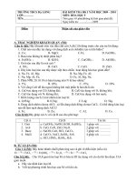 kiểm tra hk I - hóa 9- đề 3