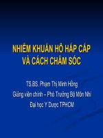 nhiễm  khuẩn hô hấp cấp và cách chăm sóc