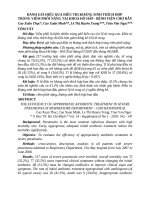 đánh giá hiệu quả điều trị kháng sinh thích hợp