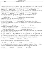 Đề kiểm tra 15'''' lý 9 (trắc nghiệm 10 câu)